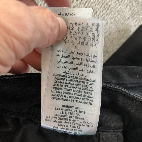 Guess Women's Jeans Size 29 Black Denim High Rise Ankle Skinny Lace-Up Classic - Picture 11 of 13